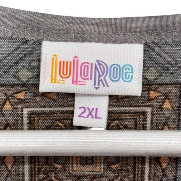 LuLaRoe Randy 3/4 Sleeve Pullover Stretch Top Size 2XL NWT - Picture 7 of 12